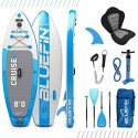 SUP BLUEFIN CRUISE 日本語 TABLE DE PADDLE SURF INFLATABLE Δ 15CM DE THICKNESS ΔREMO DE FIBERGLASS ΔKIT DEVERSION