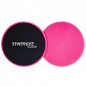 IHEARTSYNERGEE POWER PINK CORE SLIDERS. DOUBLE-SIDED USE ON CARPETS OR HARDWOOD FLOORS. ABDOMINAL EXERCISE EQUIPMENT