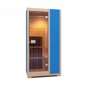 ZEN INFRARED SAUNA BRIGHTON ­ MODULAR INFRARED CABIN, 1 PERSON, WOOD HEMLOCK CANADIAN BLUE