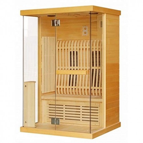 Baño Italia Sauna de infrarrojos para dos personas 123,6 x 103,6 cm con cromoterapia radio conexión USB