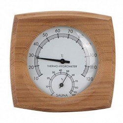 TOPINCN 2-EN-1WOOD THERMO-HYGROMETER TERMÓMETRO HIGRÓMETRO SALA VAPOR SALA SAUNA ACCESORIOS FAHRENHEIT