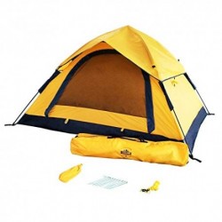 Lumaland Outdoor Licht Pop Up Licht für 3 Personen Camping Camping Festival 210 x 190 x 110 cm Gelb