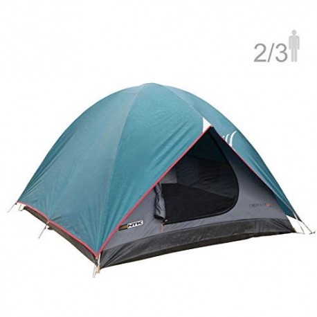 NTK Tienda de Campaña Resistente 100% Impermeable para 2 a 3 Personas Acampada al Aire Libre y Senderismo Tamaño 210 x 155 x 