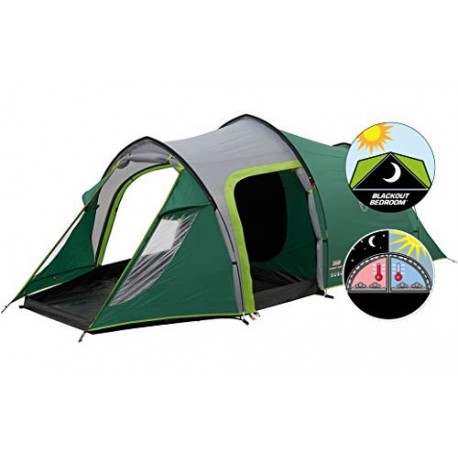 Tienda de campaña Coleman Chimney Rock tipo dome para 3 personas, incluye tecnología para cuarto oscuro, Festival Essential, 