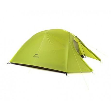 Naturehike Cloud-up Ultraligero 3 Persona Tienda de campaña Impermeable Doble Capa Camping Tienda de campaña 210T Verde 