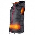 IUREK Veste de calefactable pour hommes ZD938, gilet thermique avec capuche Démontable et Banque d'énergie 10000 mAh, Imperméabl