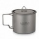 Lixada Taza Titanio Portable Ultralight 900ml con Mango Plegable y Tapa Utensilios de Cocina para Acampada Senderismo Ta8316B