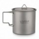 Lixada Taza Titanio Portable Ultralight 900ml con Mango Plegable y Tapa Utensilios de Cocina para Acampada Senderismo Ta8316B