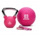 ZIVA CHIC KIT FUNCIONAL ROSA - KETTLEBELL, BALÓN MEDICINAL Y COMBA