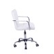 Chaise de bureau pu + pvc blanc 52,5x54x82-96cm...