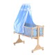 Baby cot blue wood 94x50x140cm...