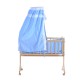 Baby cot blue wood 94x50x140cm...