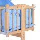 Baby cot blue wood 94x50x140cm...