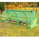 Homcom pequena estufa com janelas - cor verde - tubos de aço e pe 140 g/m2 - 270x90x90cm