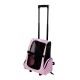 Trasporto cane carrello 2 in 1 zaino carrello 36x30x49 cm rosa animali