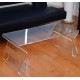 Table side table plexiglass table acrylic coffee table 98x43x39 cm