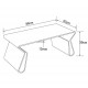 Table side table plexiglass table acrylic coffee table 98x43x39 cm