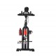 Homcom static bike for spinning and fitness - steel - black and red - 113x46x89cm