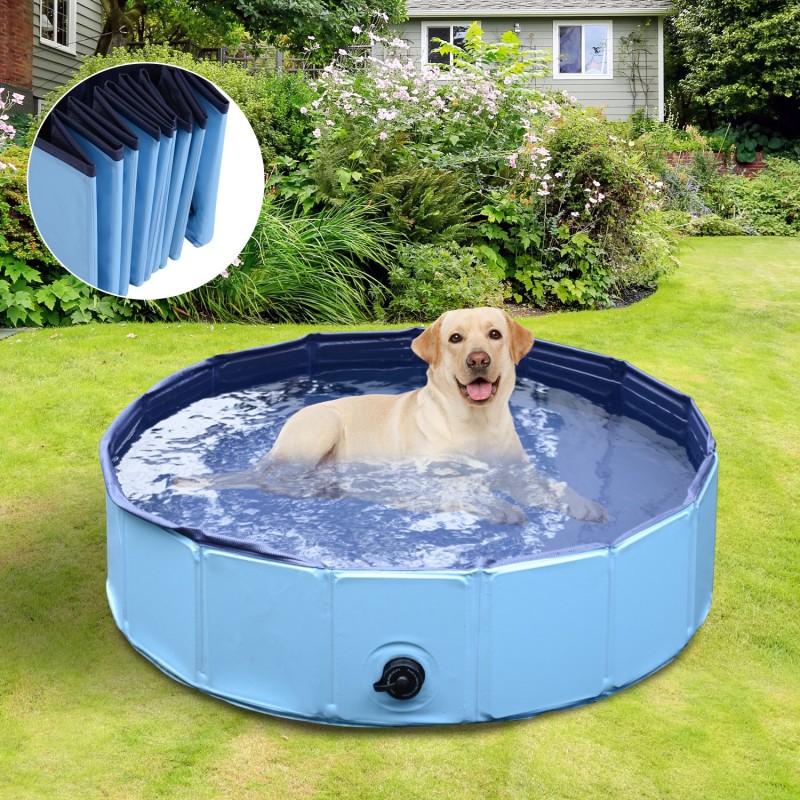 Piscina per cani nuoto animali domestici pieghevole Φ120c