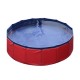 Piscina para dobrar cães vermelho e azul escuro pvc.