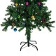 Homcom grün Weihnachtsbaum mit Ornamenten я75x150cm Kunstbaum Dekoration