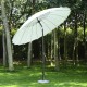 Parasol 2.5x2.45m brown and white steel tube.