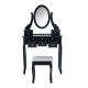 Black wood stool makeup 88x...