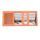 Cage rouge lapin bois de vin 118x50x45cm...