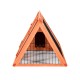 Cage rouge lapin bois de vin 118x50x45cm...