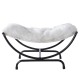 Cama de ferro de gato branco + preto 66x40x33cm...