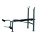 Weight bench black steel 165x68x114cm...