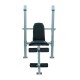 Weight bench black steel 165x68x114cm...