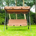 Brown metal garden swing 170x110x153cm...