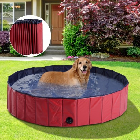 Pool for dogs pets red pvc я140x30cm...