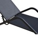 Sunbed for garden or terrace with garlic backrest.