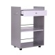 Carrello da cucina ausiliario – colore grigio – mdf, metallo,.