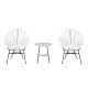 Ensemble de meubles terrasse jardin – couleur blanche –...