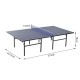 Folding table ping pong with net - blue color - a.