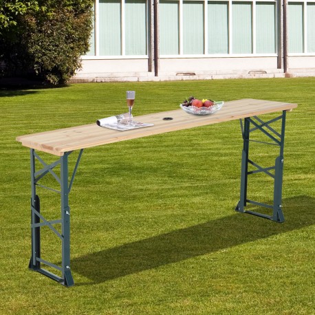 Table en bois pliante pour terrasse jardin patio c.