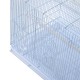 Gabbia uccelli 60 x 41 x 41cm ferro bianco e pp.