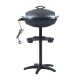 Barbecue electric grid silver and black steel alu.