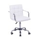 Chaise de bureau pu + pvc blanc 52,5x54x82-96cm...