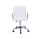 Chaise de bureau pu + pvc blanc 52,5x54x82-96cm...