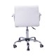 Chaise de bureau pu + pvc blanc 52,5x54x82-96cm...