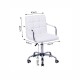 Chaise de bureau pu + pvc blanc 52,5x54x82-96cm...