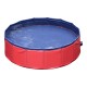 Piscine pour chiens pliants rouge et bleu foncé pvc.