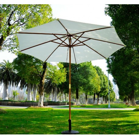 Parasol parasol white cream wood terrace beach.. .