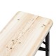 Conjunto de Muebles para Picnic Negro Madera Natura...