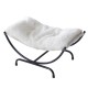 Cama de ferro de gato branco + preto 66x40x33cm...