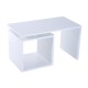 Coffee table white wood 77x40x44cm...